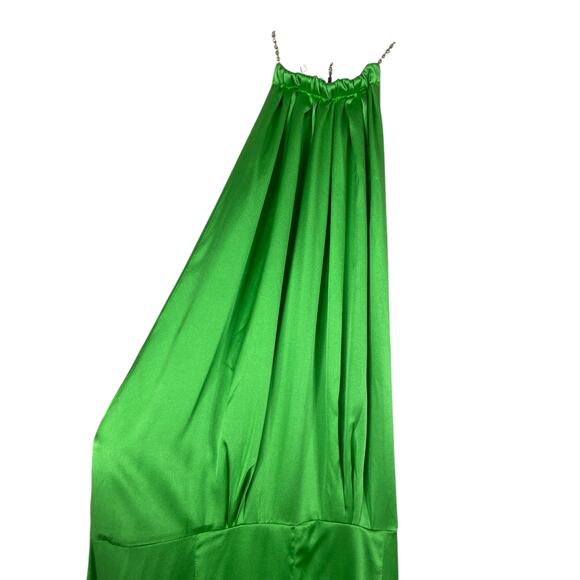 Retrofete Margot Maxi Silk Dress Rhinestone Statement Party Formal Gala Guest M - Picture 6 of 16